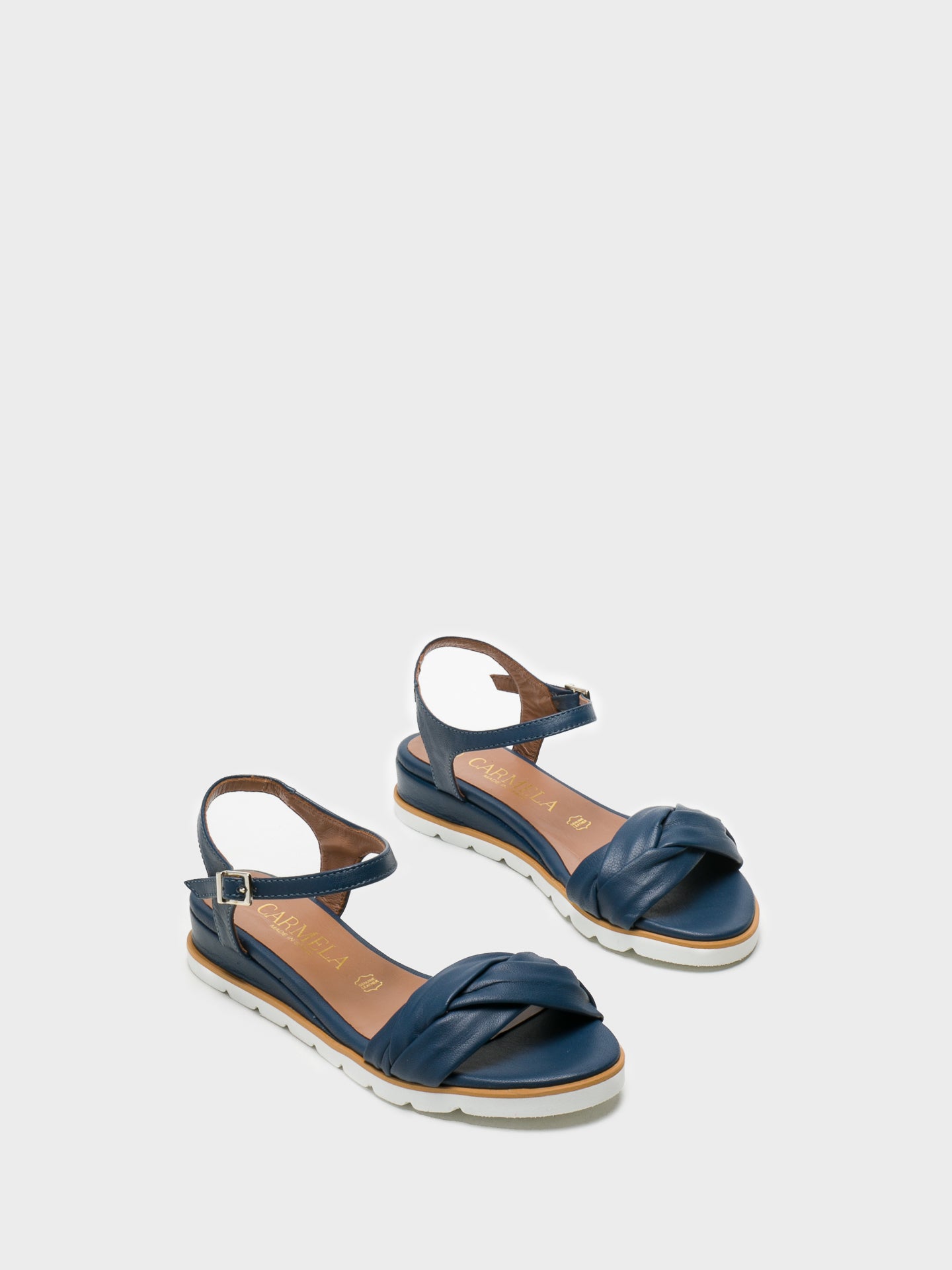 Carmela Blue T-Strap Sandals